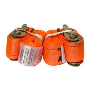 Banda Amarre Carga Con Matraca 2x4.87m 2piezas Naranja